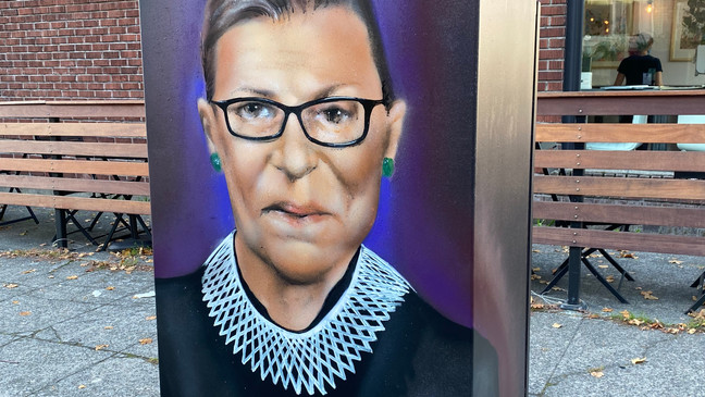 Ruth Bader Ginsburg Mural by Desmond Hansen Ruth Bader Ginsburg Mural by Desmond Hansen